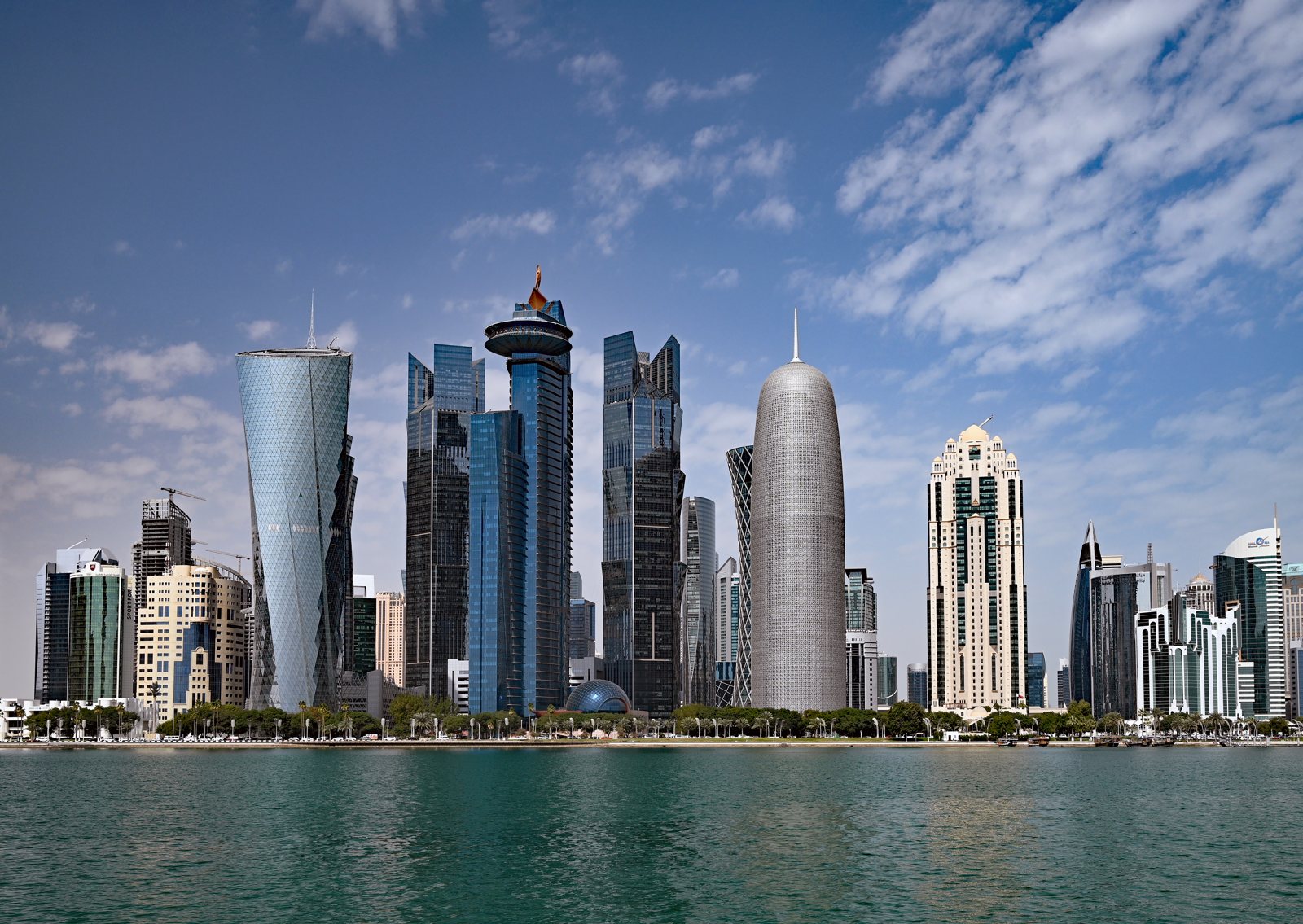 Vue panoramique de West Bay à Doha, au Qatar